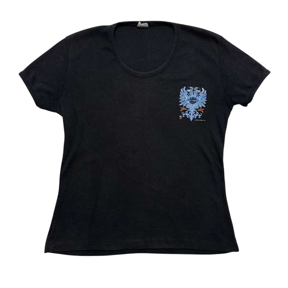 VTG 80's Harley Davidson Pacific Honolulu Hawaii Graphic T-Shirt Black M